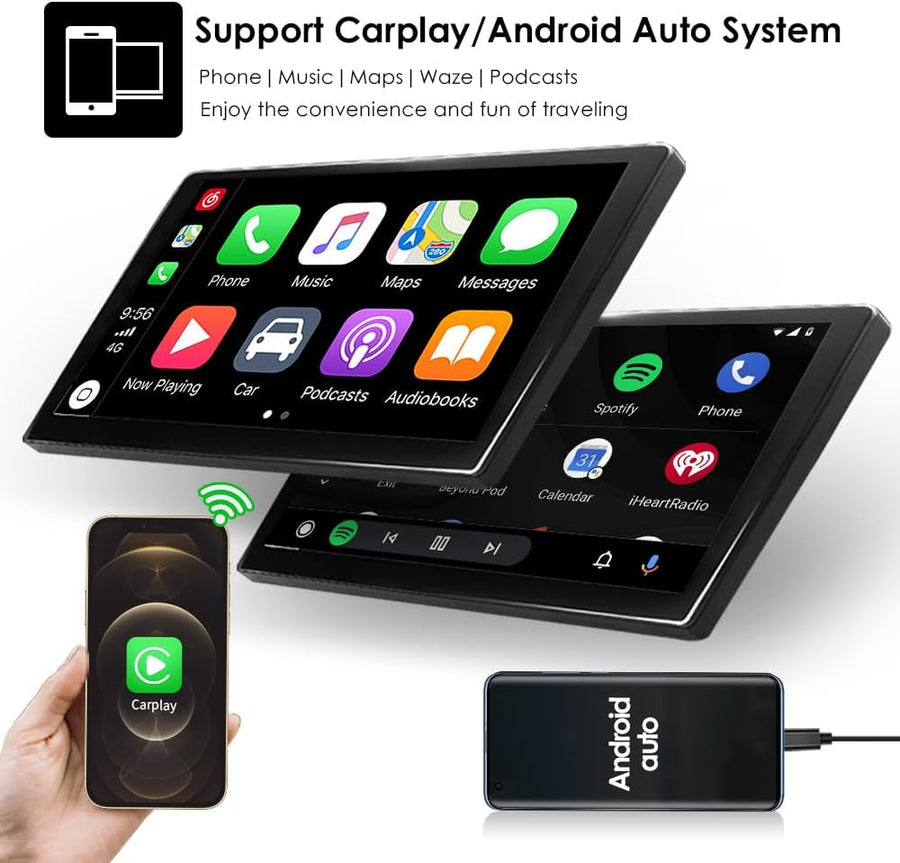 Autoradio 2G+64G Android 14 9,7" avec écran vertical pour Ford Mustang 2010-2014, prend en charge Carplay/Android Auto, commande au volant, Wi-Fi/4G, AM/FM