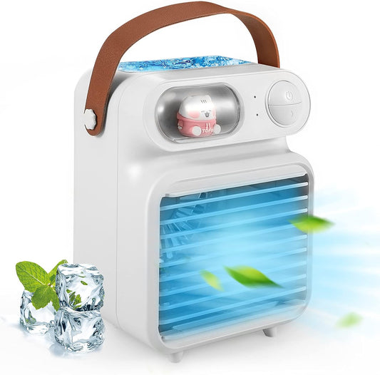 Climatiseur Refroidisseur Evaporation Humidificateur Mobile Purificateur Portable BLANC