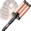 Fer à Friser 3 Barils Beach Waves, Céramique Boucleur 3 Tete Ondulé,2 Températures, Cheveux Chauffage Rapide Gaufre wavy Hair