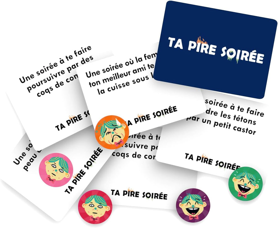 TA Pire SOIRÉE - Jeu d'ambiance - Découvre La Pire Soirée de tes Amis ! Fun et Hilarant ! Fous rires garantis !