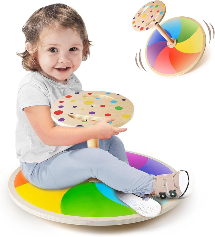 Jouet Chaise Pivotante Tourniquet à 360° Enfants Jeux Spin Siège Carrousel Coordination Corporelle Entraînement Sensoriel Equilibre