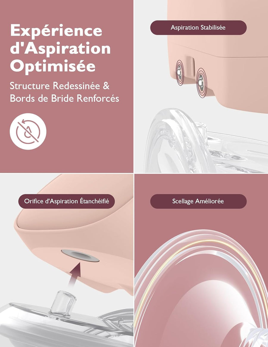 Momcozy S9 Pro Tire Lait Electrique Actualisé, Tire-lait Mains Libres Avec Batterie à Longue Durée et écran LED, Tire Lait Portable Avec 2 Modes et 9 Niveaux - 24mm