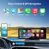 Écran Portable de Voiture 10,3'' HD IPS avec Android Auto et Apple CarPlay sans Fil, Émetteur FM Bluetooth, Compatible 7V-32V pour Camions et Fourgonnettes