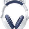 Casque Retour Audio Enfants, sans Fil & Filaire, 120H d'autonomie Microphone caché, Voleme Limité 85dB, Bluetooth 6.0, Câble AUX 3,5 mm, Doux et confortable, Pliable, bleu