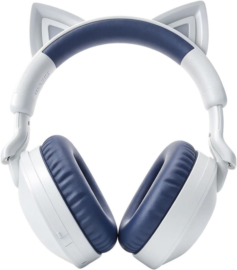 Casque Retour Audio Enfants, sans Fil & Filaire, 120H d'autonomie Microphone caché, Voleme Limité 85dB, Bluetooth 6.0, Câble AUX 3,5 mm, Doux et confortable, Pliable, bleu