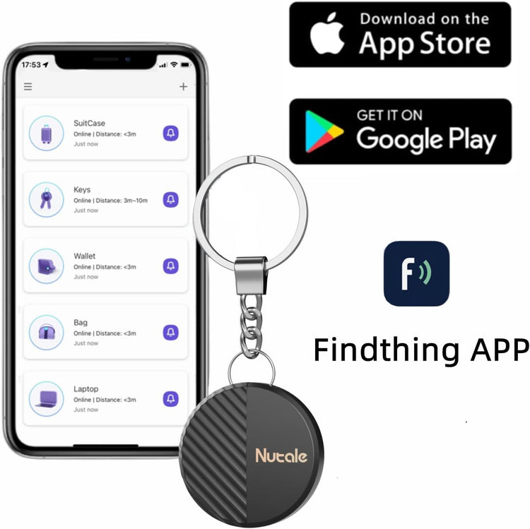 Localisateur Objets Clé Porte Clés Localisateur et Traqueur Sonore pour Retrouver Clés NOIR