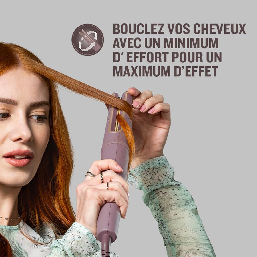 Remington AirVive Boucleur à cheveux Fer à boucler rotatif Technologie Ionic Air : boucles de longue durée revêtement ultra-céramique de haute qualité avec micro-actifs,écran LED 160-210°C