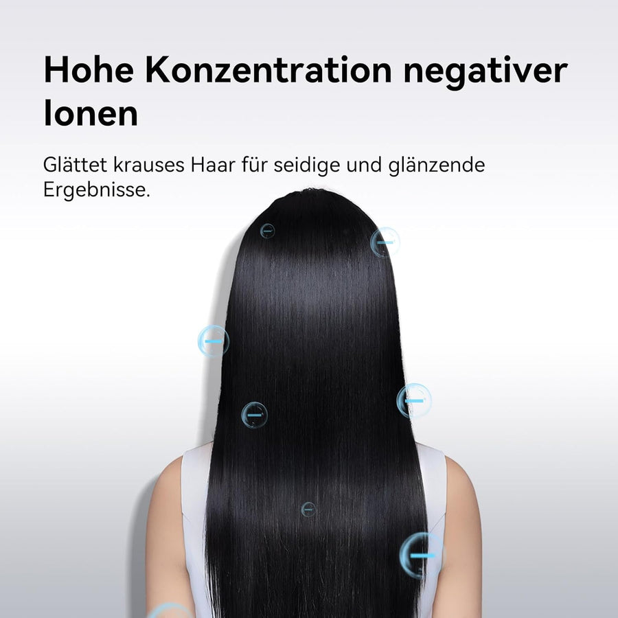 Sèche-cheveux professionnel 2300W, moteur 90 000 tr/min, 22 m/s, réduction du bruit x8, ions concentrés, 3 vitesses