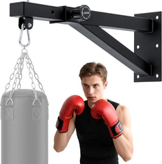 Support mural pour sac de frappe - Longueur réglable de 44 à 69 cm - Construction résistante - Compatible avec les sacs de sable, les sacs de vitesse, les sacs MMA