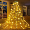 Guirlande Éclairage Sapin de Noël de 2,05 m Anneau et 8 Guirlandes 280 LED