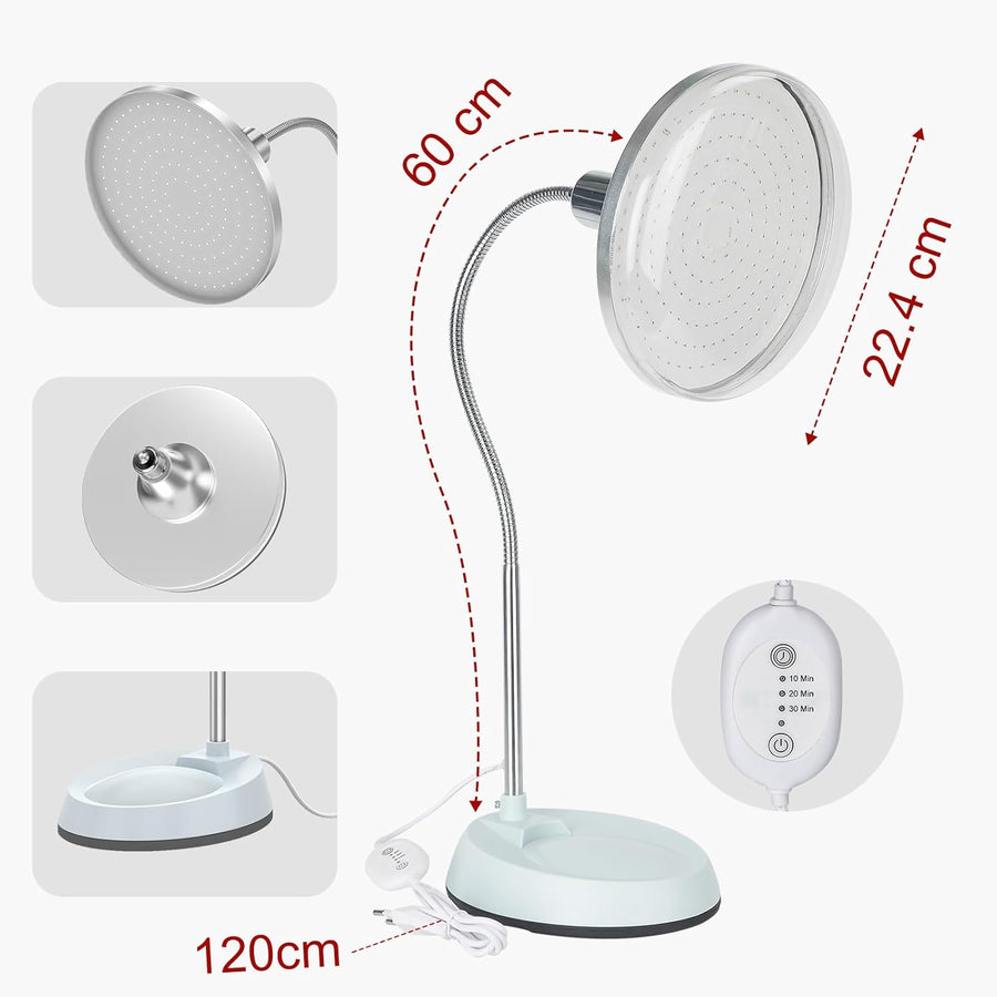 Lampe Infrarouge, Lampe Lumière Rouge Combo 850nm & 660nm, 200 LED Red Light, Pour Visage,Dos, Minuterie 10/20/30 (lumière rouge ne chauffent pas)