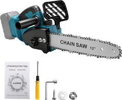 Tronçonneuse électrique sans fil de 30,5 cm - Compatible avec Makita 18 V - Avec lubrification automatique de la chaîne - Pour sécateur, coupe du bois (sans batterie)