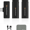 Microphone Cravate Sans Fil Pour Téléphone Portable à Double Canal à Clipser et Récepteur pour Smartphone/tablette, Plug Play pour enregistrement
