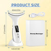 Masseur Visage EMS 7 Couleurs LED, Chaleur 45°C, 6 Modes 4 Intensités, Électrique pour Cou Visage Yeux, Rechargeable USB-C