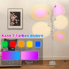 Lampadaire sur Pied Salon Projecteur RGB 5 Têtes d'éclairage Réglables Lumière d'Ambiance LED 3000K,Lampe Coucher de Soleil Filtres de Couleur Interchangeables