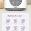 Chauffe-biberon 6 en 1 avec contrôle de température intelligent, minuterie, écran LCD et arrêt automatique, pour réchauffer et décongeler le lait maternel ou le lait infantile