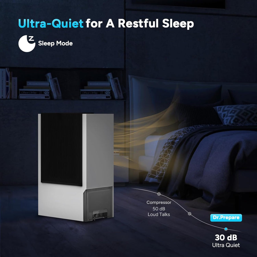 Déshumidificateur électrique 3L Silencieux de Pièce Portable 90㎡ à économie D'énergie Contre I'humidité