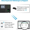 Pointeuse Wifi pour Employés Petite Entreprise, W3 WiFi Biométrique Pointeuse à Empreinte Digitale, pointeuse horaire Personnel avec APP pour iOS Android Français