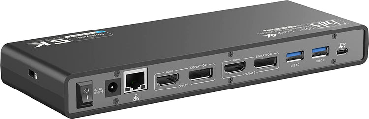 Station d’Accueil Double Ecran 4K60Hz, 14 en 1 HDMI et DisplayPort 4X USB-A 3.0 2X USB-C 3.0