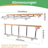Garde latérale pour barrière de lit pour Personnes âgées, Protection latérale de sécurité Pliable pour Adultes, Main Courante de sécurité, Barre d'appui pivotante, Cinq cloisons
