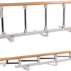 Garde latérale pour barrière de lit pour Personnes âgées, Protection latérale de sécurité Pliable pour Adultes, Main Courante de sécurité, Barre d'appui pivotante, Cinq cloisons