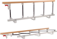 Garde latérale pour barrière de lit pour Personnes âgées, Protection latérale de sécurité Pliable pour Adultes, Main Courante de sécurité, Barre d'appui pivotante, Cinq cloisons