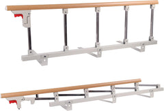 Garde latérale pour barrière de lit pour Personnes âgées, Protection latérale de sécurité Pliable pour Adultes, Main Courante de sécurité, Barre d'appui pivotante, Cinq cloisons