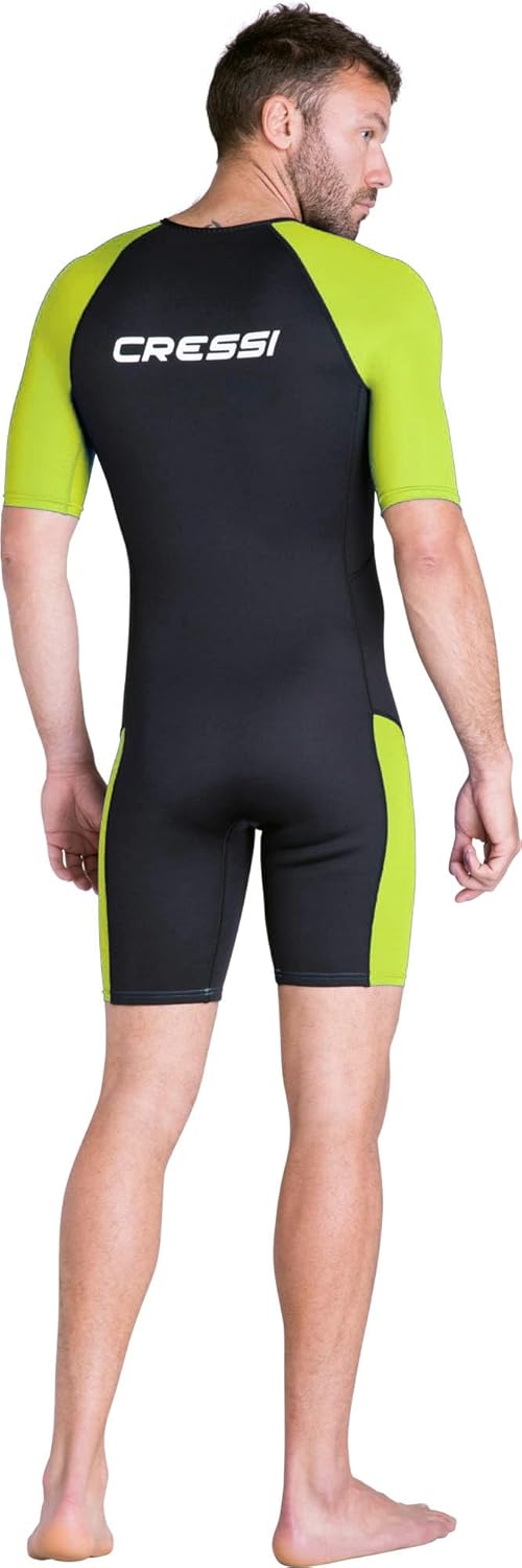 CRESSI Tiburon Man Shorty Wetsuit 2mm Combinaison Plongée Courte Natation Sport Aquatique Néoprène/Elastane Ultra-Extensible Taille S