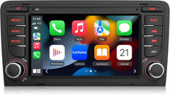 Autoradio Android 13 pour Audi A3 S3 RS3 8P Sportback (2003-2012), Écran Tactile 7 Pouces 2Go+64Go, CarPlay & Android Auto, GPS WiFi Bluetooth USB SD, Commandes au Volant