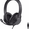 Trust Roha II Max Casque USB avec Micro Over Ear, Câble 1,8 m, 85% Plastiques Recyclés, Casque Audio PC Filaire USB-C pour Ordinateur Portable Bureau Teletravail Chat Zoom Teams NOIR