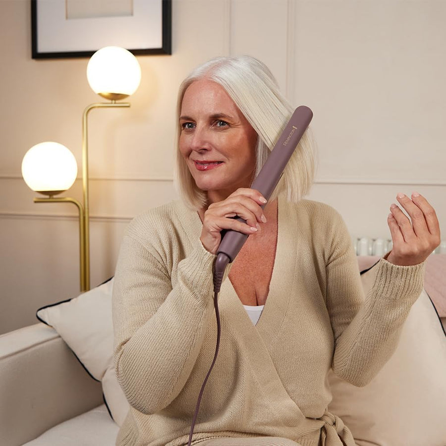 Remington AIRvive Lisseur Cheveux Technologie Ionic Air : résultats de coiffage longue durée Revêtement ultra-céramique avec micro-actifs plaques étroites,écran LCD, 150-230°C Fer à lisser