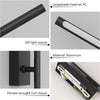 Lot de x2 Appliques Murale LED avec Télécommande Noir - 100 cm, 28 W, 3000 K-6000 K, avec Fonctions de Variation d'Intensité et de Minuterie