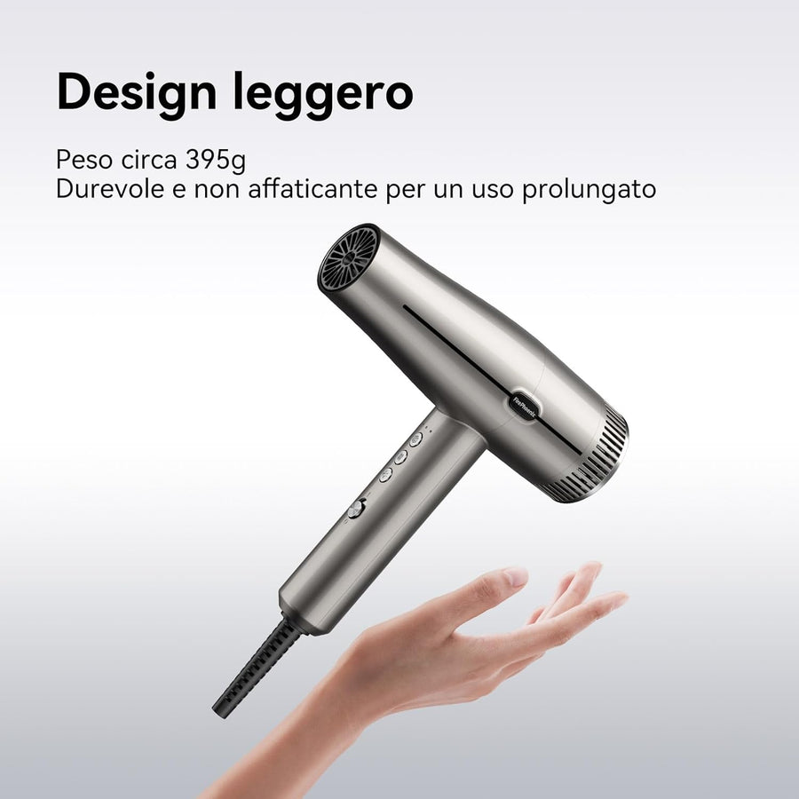 Sèche-cheveux professionnel 2300W, moteur 90 000 tr/min, 22 m/s, réduction du bruit x8, ions concentrés, 3 vitesses