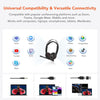 Casque Filaire Double Oreille Stéréo avec Micro Contrôle en Ligne Connexion à PC/Mac/Mobile via USB A/Type-C/3,5mm