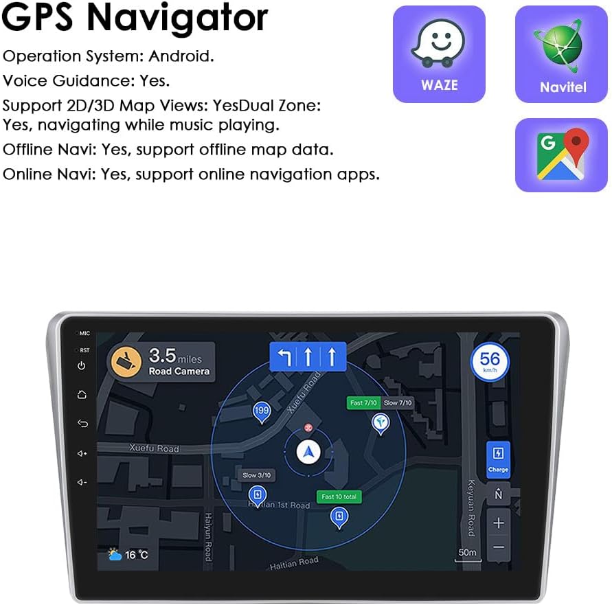 Autoradio Android 14 9 Pouces pour Smart fortwo 451 2005 2006 2007 2008 2009 2010, Compatible avec Carplay/Android Auto sans Fil, Commandes au Volant, Wi-Fi/4G, FM 4 cœurs 2 Go et 64 Go
