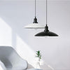 Lot de 2 Suspension Luminaire Industrielle Lustre Plafonnier Industrie Lampes E27 Corde Ajustable 32CM Lustre Noir et Blanc