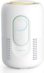 Purificateur d'air pour chambre d'enfant Momcozy, système à 4 filtres, moniteur et écran indiquant en temps réel la qualité de l'air (PM2,5), indication de l'état avec 3 couleurs, veilleuse réglable