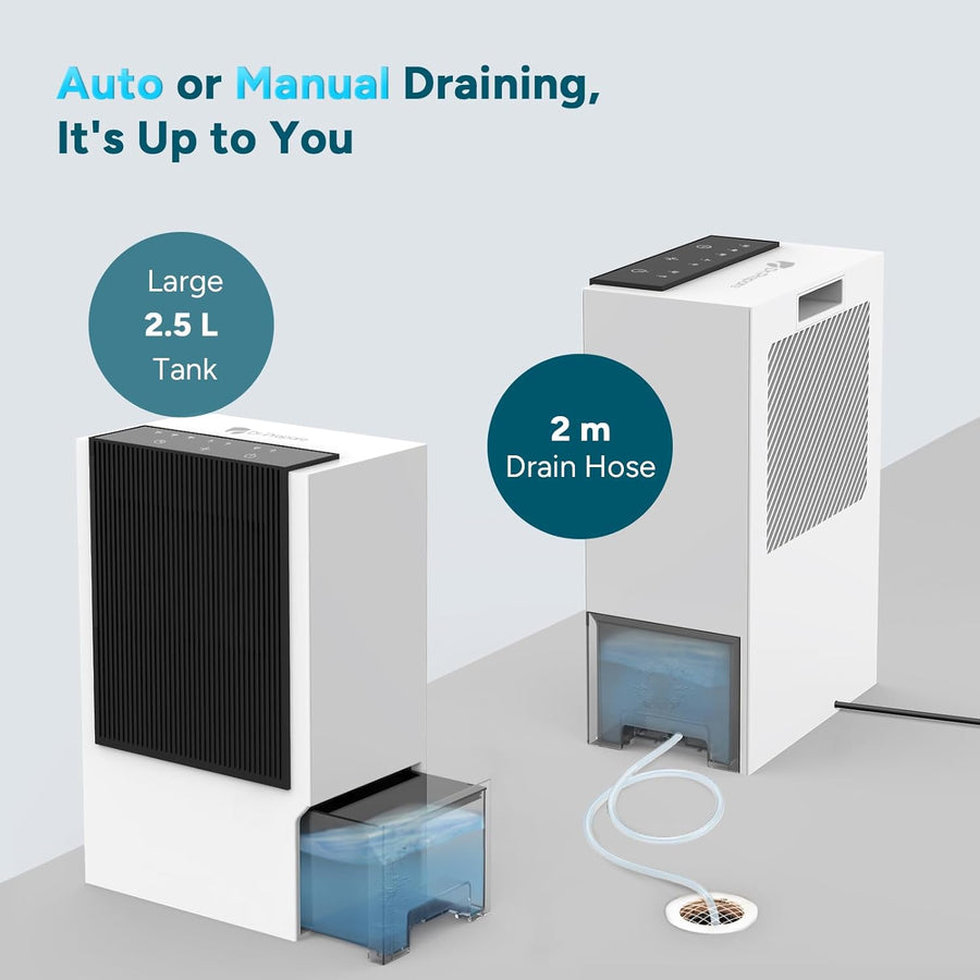 Déshumidificateur électrique 3L Silencieux de Pièce Portable 90㎡ à économie D'énergie Contre I'humidité