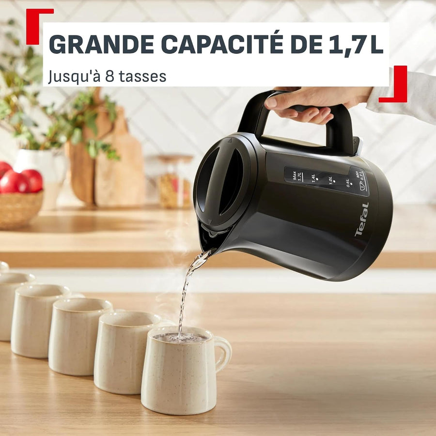 Tefal Express, Bouilloire électrique, Ébullition rapide Puissance 2400 W , Arrêt automatique , Indicateur 1 tasse , Facile à nettoyer