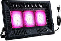 Lampe Horticole 150W, P600 Lampe Plante Interieur LED Spectre Complet, IP67 ETanche, Grow Light pour Une Culture Tout Au Long De L'AnnéE Avec Un éClairage De 270° - LumièRe Rose
