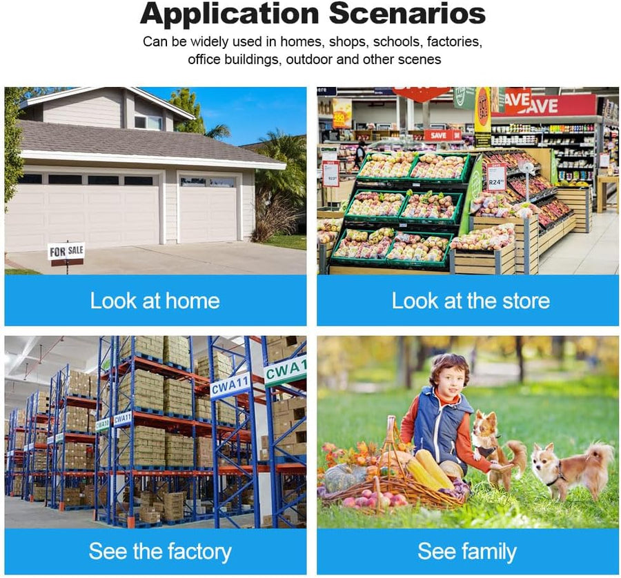 Caméra de Surveillance 5MP HD PTZ, Détection d'humains, Suivi de Mouvement, Alarme sonore et Lumineuse, Audio bidirectionnel, Utilisation en extérieur/intérieur
