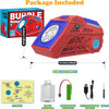 Machine à Bulles Automatique pour Enfants 10000+ Bulles par Minute, Machine à Bulles Portable Rechargeable avec 6 Grands Trous