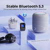 Lecteur MP3 64GB Bluetooth 5.3 avec Clip & Haut-Parleur, Lecteur de Musique Sport avec Écran Tactile et Boutons, Contrôle de Volume Indépendant, Radio FM, Extensible jusqu'à 128GB