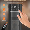 Chauffage d'Appoint soufflant silencieux 2000W avec Télécommande Oscillant à 75°, 3 Modes, Minuterie 24H, Protection contre Basculement/Surchauffe, Radiateur Electrique pour Chambre Salon