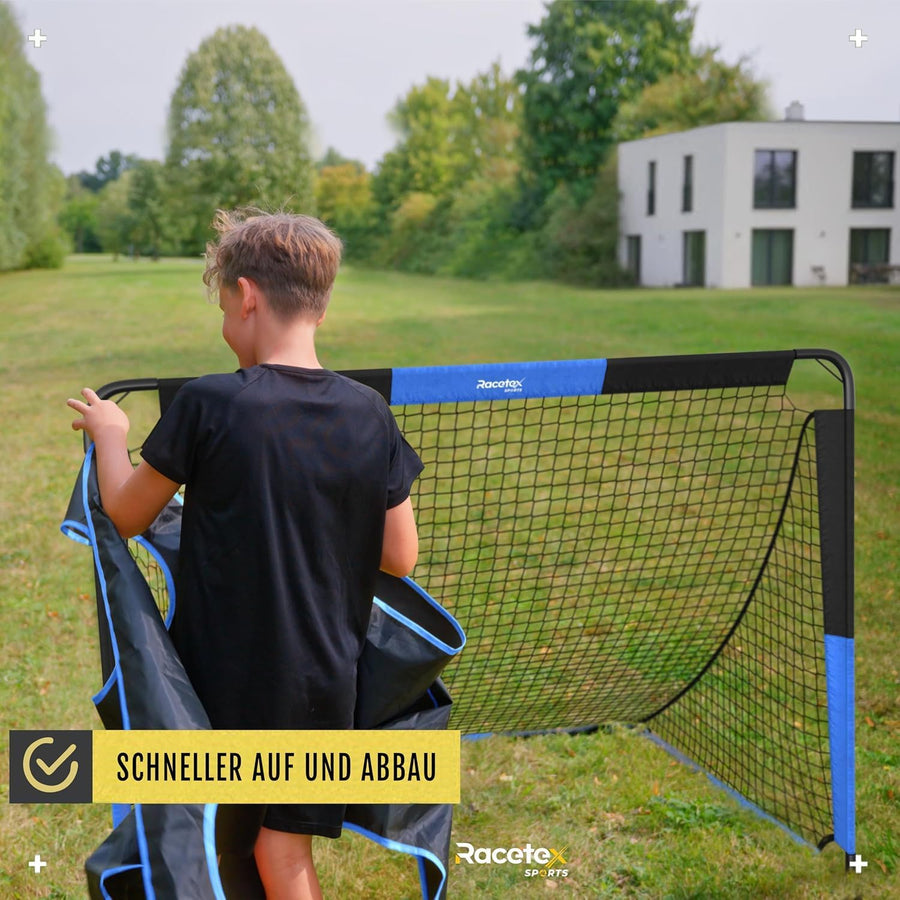 But de Foot 2-en-1 pour Enfants avec Cible de tir/Montage Rapide cage de foot enfant pour destinés au jardin, robustes et stables grâce aux arceaux en fibre de verre – faciles à déplacer