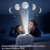 Projecteur 2-en-1 « Ciel étoilé et éclipse lunaire » et veilleuse, musique intégrée, lampe « Éclipse lunaire et galaxie » pour la décoration de la chambre d'enfant, détente avant le coucher, cadeaux d'anniversaire pour enfants