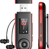 Lecteur MP3 64 Go Bluetooth 5.3, verrouillage des touches, clip, 28 g Clip sport, connexion USB directe, jusqu’à 20 h d’autonomie, radio FM, enregistrement vocal et lecture par dossier.