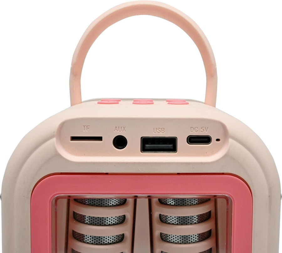 Lexibook, Enceinte Karaoké sans Fil avec 2 Micros, Rose