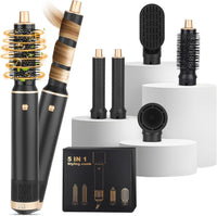 Brosse Soufflante, Airbrush 5 en 1 Air Styler Seche Cheveux 1000W Mulit Air Brush Set, 110000 tr/min Sèche-Cheveux Hair Boucleur à Cheveux Automatique, 3 Vent-Température Sécher, Boucler, Lissante