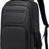 Sac à dos pour ordinateur portable de voyage pour hommes et femmes - 35 l - Noir - Avec port de charge USB - Étanque pour ordinateur portable de 15,6 po, tablette, ordinateur